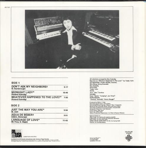 Boy Katindig Midnight Lady vinyl LP album (LP record) US 1S4LPMI749020