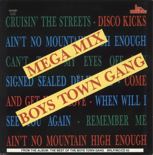 Boys Town Gang Mega Mix 12" vinyl single (12 inch record / Maxi-single) French BQ812ME726254