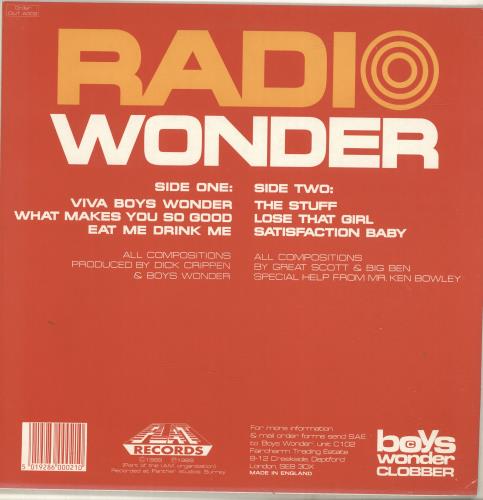 Boys Wonder Radio Wonder vinyl LP album (LP record) UK F5-LPRA696354
