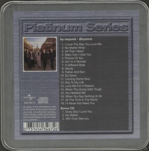 Boyzone By Request - Platinum Series CD Tin Edition CD album (CDLP) Singapore BYZCDBY160577