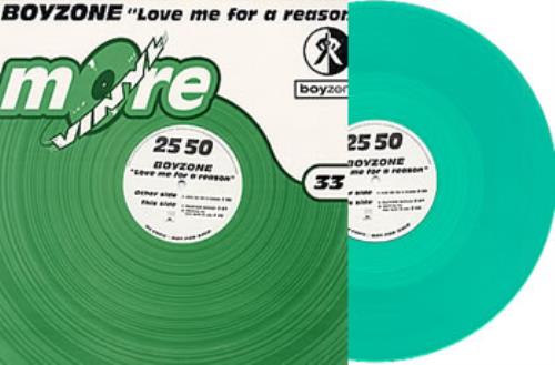 Boyzone Love Me For A Reason - green vinyl 12" vinyl single (12 inch record / Maxi-single) French BYZ12LO215771