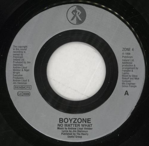 Boyzone No Matter What 7" vinyl single (7 inch record / 45) UK BYZ07NO189899