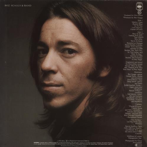 Boz Scaggs Boz Scaggs & Band - Sunburst vinyl LP album (LP record) UK BOZLPBO480937