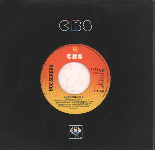 Boz Scaggs Lido Shuffle - Jukebox 7" vinyl single (7 inch record / 45) UK BOZ07LI636944