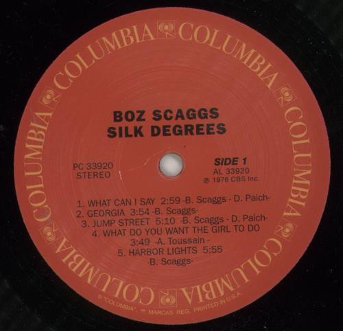 Boz Scaggs Silk Degrees vinyl LP album (LP record) UK BOZLPSI867876