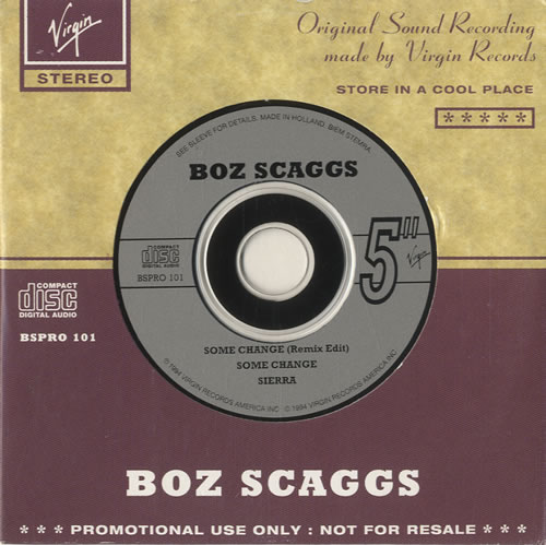 Boz Scaggs Some Change CD single (CD5 / 5") US BOZC5SO524889