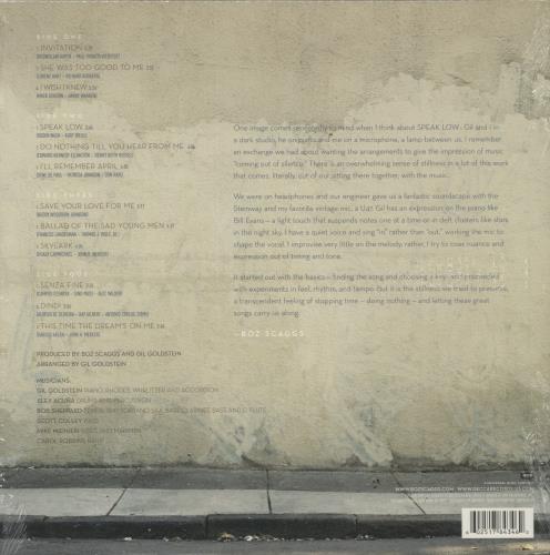 Boz Scaggs Speak Low 2-LP vinyl record set (Double LP Album) US BOZ2LSP463763