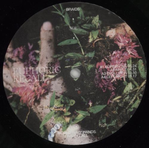 Braids Euphoric Recall vinyl LP album (LP record) Canadian 4WALPEU867987