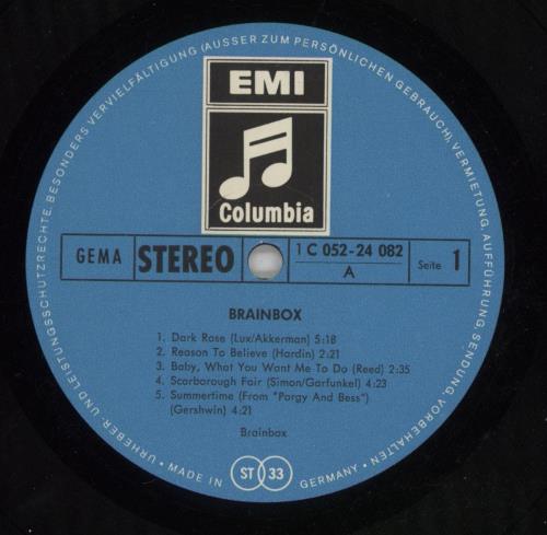 Brainbox (Focus) Brainbox vinyl LP album (LP record) German G4DLPBR867209