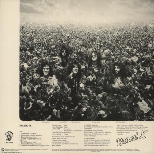 Brand X Masques vinyl LP album (LP record) UK BDXLPMA750332