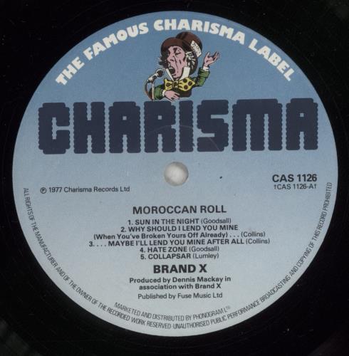 Brand X Moroccan Roll -2nd- EX vinyl LP album (LP record) UK BDXLPMO878328
