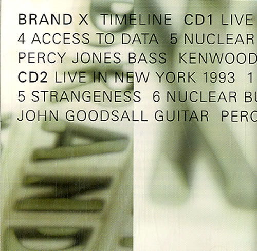 Brand X Timeline 2 CD album set (Double CD) US BDX2CTI626253