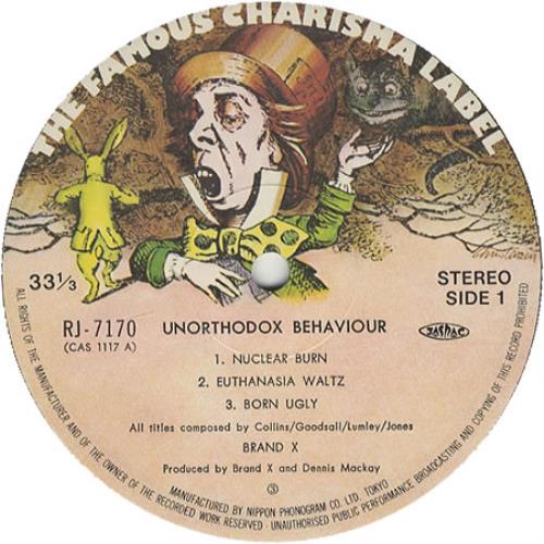 Brand X Unorthodox Behaviour vinyl LP album (LP record) Japanese BDXLPUN458059