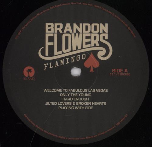 Brandon Flowers Flamingo vinyl LP album (LP record) US B6CLPFL618889