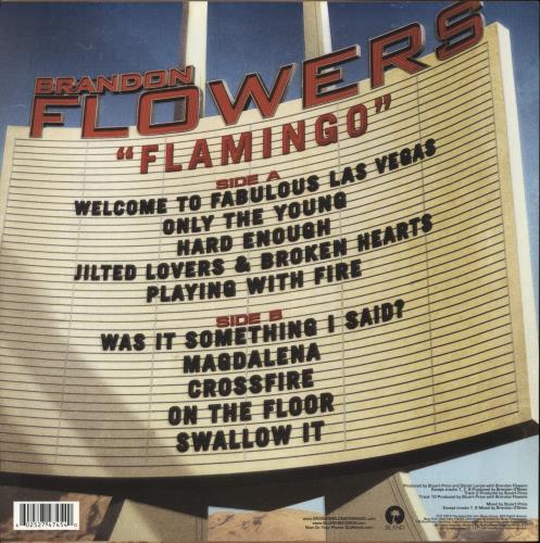 Brandon Flowers Flamingo vinyl LP album (LP record) US B6CLPFL618889