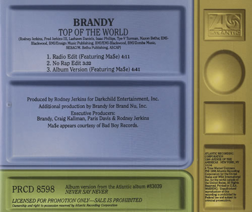 Brandy Top Of The World CD single (CD5 / 5") US BNYC5TO463627