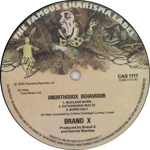 Brand X Unorthodox Behaviour 1st Complete UK vinyl LP album (LP