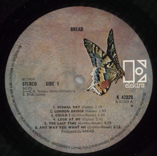 Bread Bread - Insert vinyl LP album (LP record) UK RDBLPBR865874