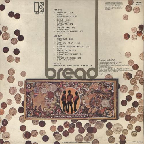 Bread Bread - Insert vinyl LP album (LP record) UK RDBLPBR865874
