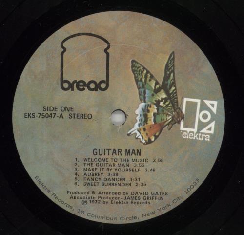 Bread Guitar Man + lyric inner vinyl LP album (LP record) US RDBLPGU864776