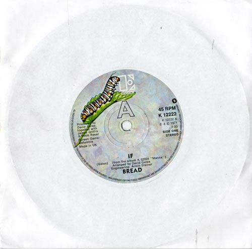 Bread If 7" vinyl single (7 inch record / 45) UK RDB07IF553784