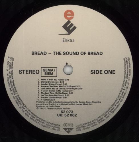 Bread The Sound Of Bread vinyl LP album (LP record) German RDBLPTH876666