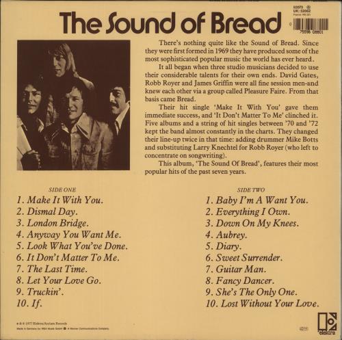 Bread The Sound Of Bread vinyl LP album (LP record) German RDBLPTH876666