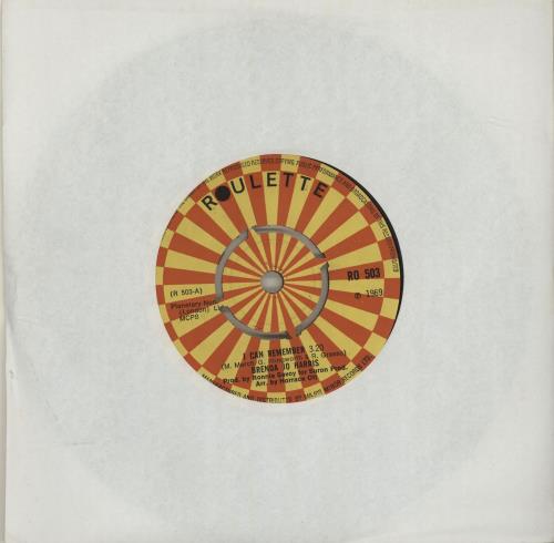 Brenda Jo Harris I Can Remember 7" vinyl single (7 inch record / 45) UK O9F07IC683995