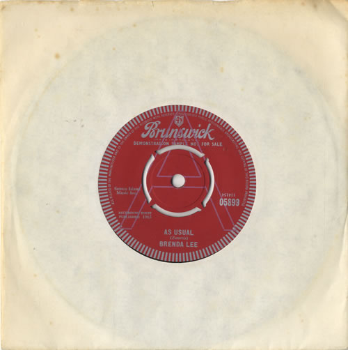 Brenda Lee As Usual 7" vinyl single (7 inch record / 45) UK B-L07AS474316