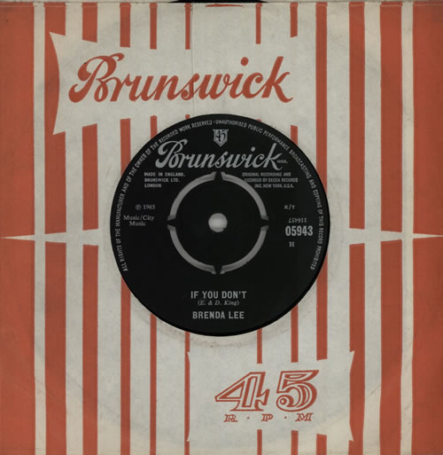 Brenda Lee If You Don't 7" vinyl single (7 inch record / 45) UK B-L07IF570361