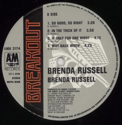 Brenda Russell Brenda Russell vinyl LP album (LP record) UK BRELPBR860484