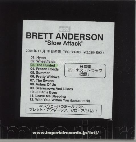 Brett Anderson Slow Attack CD-R acetate Japanese BT8CRSL664204