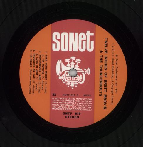 Brett Marvin And The Thunderbolts 12 Inches Of vinyl LP album (LP record) UK EUELPIN702420