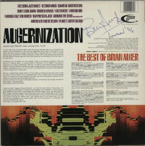 Brian Auger Augernization - Autographed 2-LP vinyl record set (Double LP Album) UK AUG2LAU653911