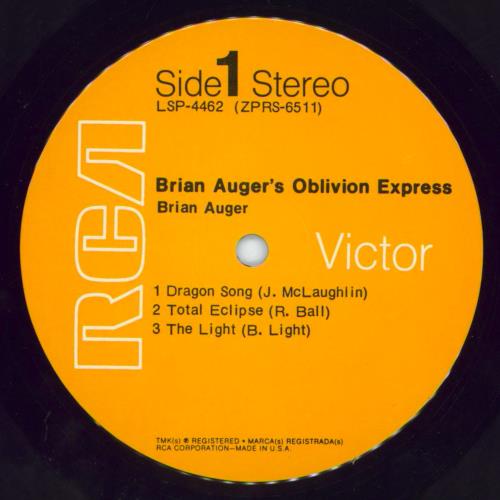 Brian Auger Brian Auger's Oblivion Express vinyl LP album (LP record) US AUGLPBR805907