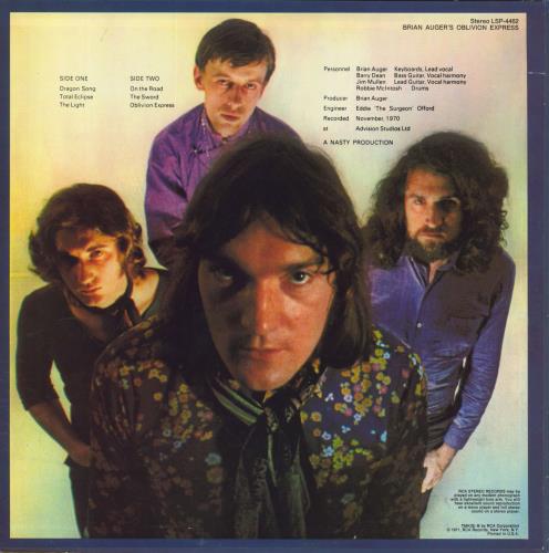 Brian Auger Brian Auger's Oblivion Express vinyl LP album (LP record) US AUGLPBR805907