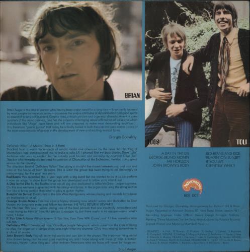 Brian Auger Definitely What! - EX vinyl LP album (LP record) UK AUGLPDE605538
