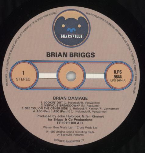Brian Briggs Brian Damage vinyl LP album (LP record) UK IRXLPBR859825