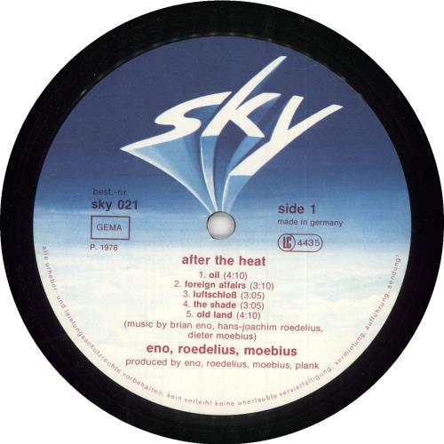 Brian Eno After The Heat - EX vinyl LP album (LP record) German ENOLPAF342654