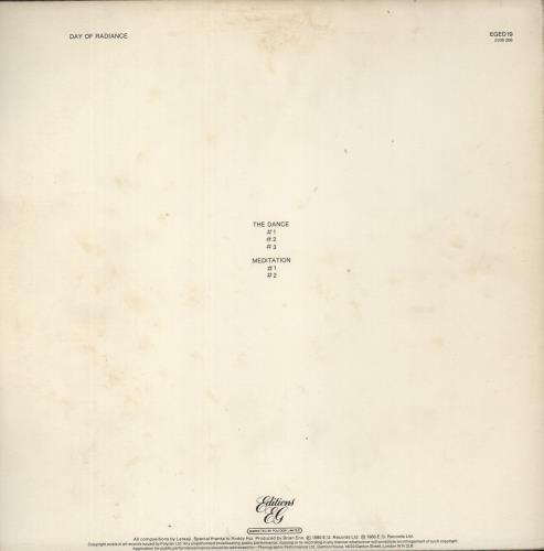 Brian Eno Ambient 3 - Day Of Radiance vinyl LP album (LP record) UK ENOLPAM440560