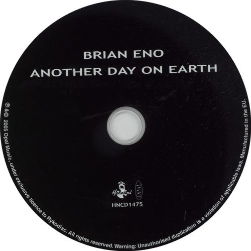 Brian Eno Another Day On Earth CD album (CDLP) UK ENOCDAN386074