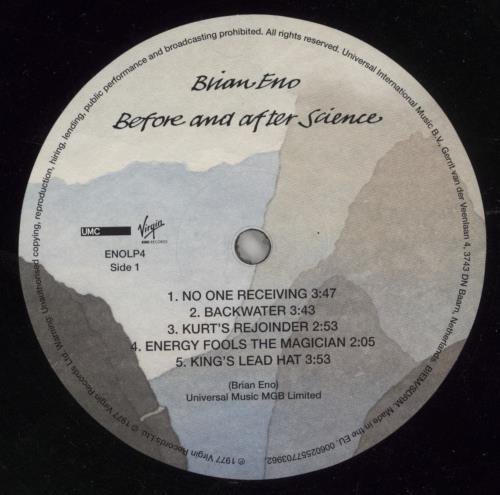 Brian Eno Before And After Science - 180gm vinyl LP album (LP record) UK ENOLPBE799096