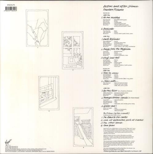 Brian Eno Before And After Science - 45rpm 180 Gram 2-LP vinyl record set (Double LP Album) UK ENO2LBE861125