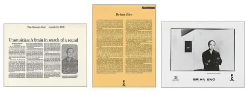 Brian Eno Before And After Science media press pack US ENOPPBE417698