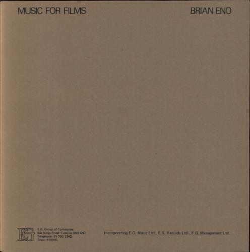 Brian Eno Music For Films - Promo vinyl LP album (LP record) UK ENOLPMU835360