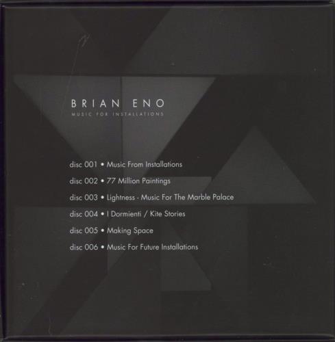 Brian Eno Music For Installations CD Album Box Set UK ENODXMU807004