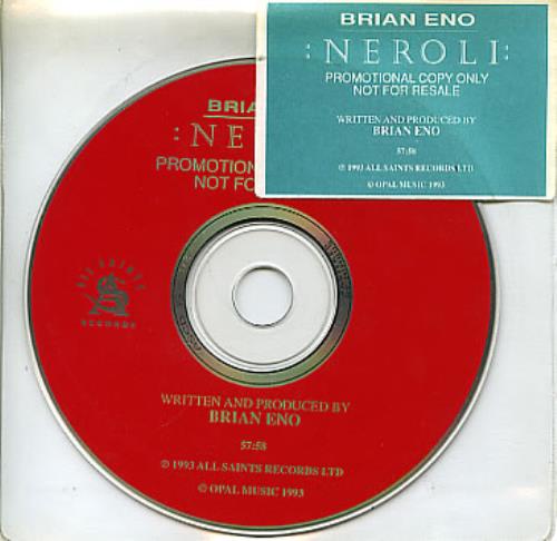 Brian Eno Neroli CD album (CDLP) UK ENOCDNE297990