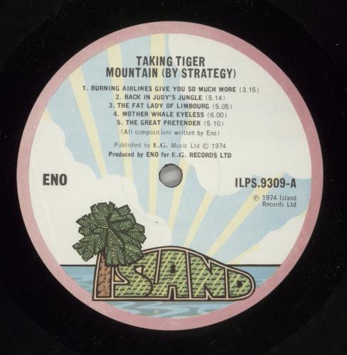 Brian Eno Taking Tiger Mountain (By Strategy) - 1st vinyl LP album (LP record) UK ENOLPTA211309