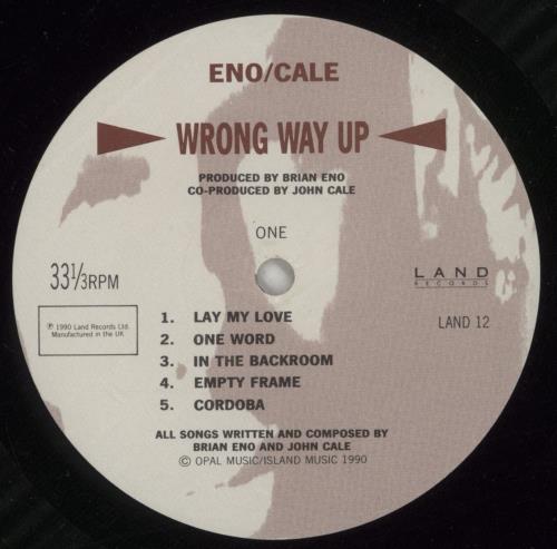 Brian Eno Wrong Way Up vinyl LP album (LP record) UK ENOLPWR291040