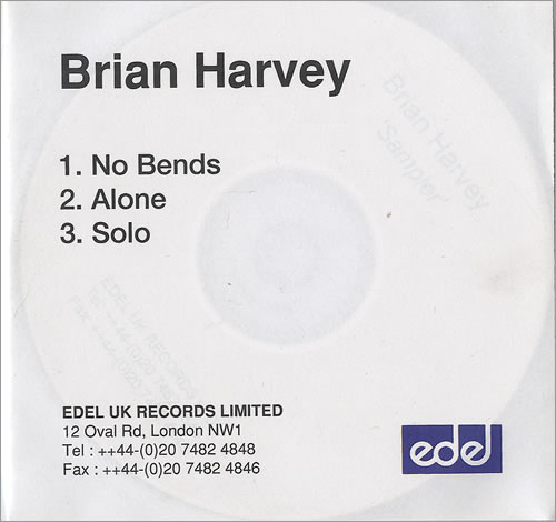 Brian Harvey No Bends CD-R acetate UK VEYCRNO495146
